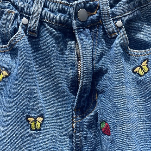 Nordstrom BP Embroidered Straight Leg Mid-Rise Jeans NWOT - Picture 5 of 6